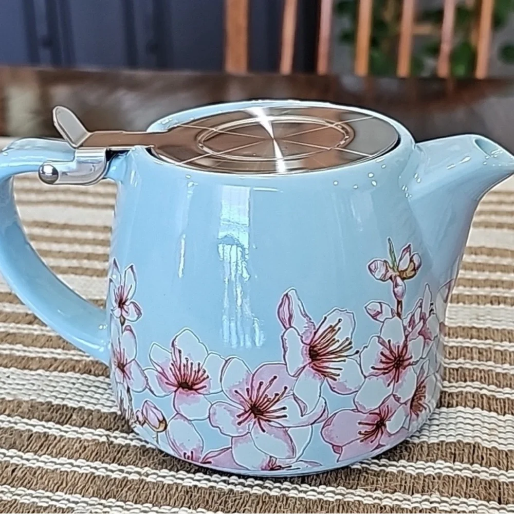 ALFRED Ceramic & Stainless Steel Teapot 20oz dripless spout heat resistant - Picture 8 of 16